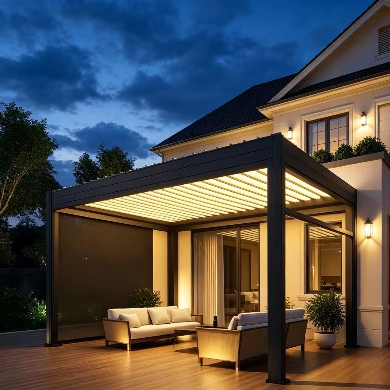 Outdoor Furniture Metal - Customized Modern Style Open Air Pergola