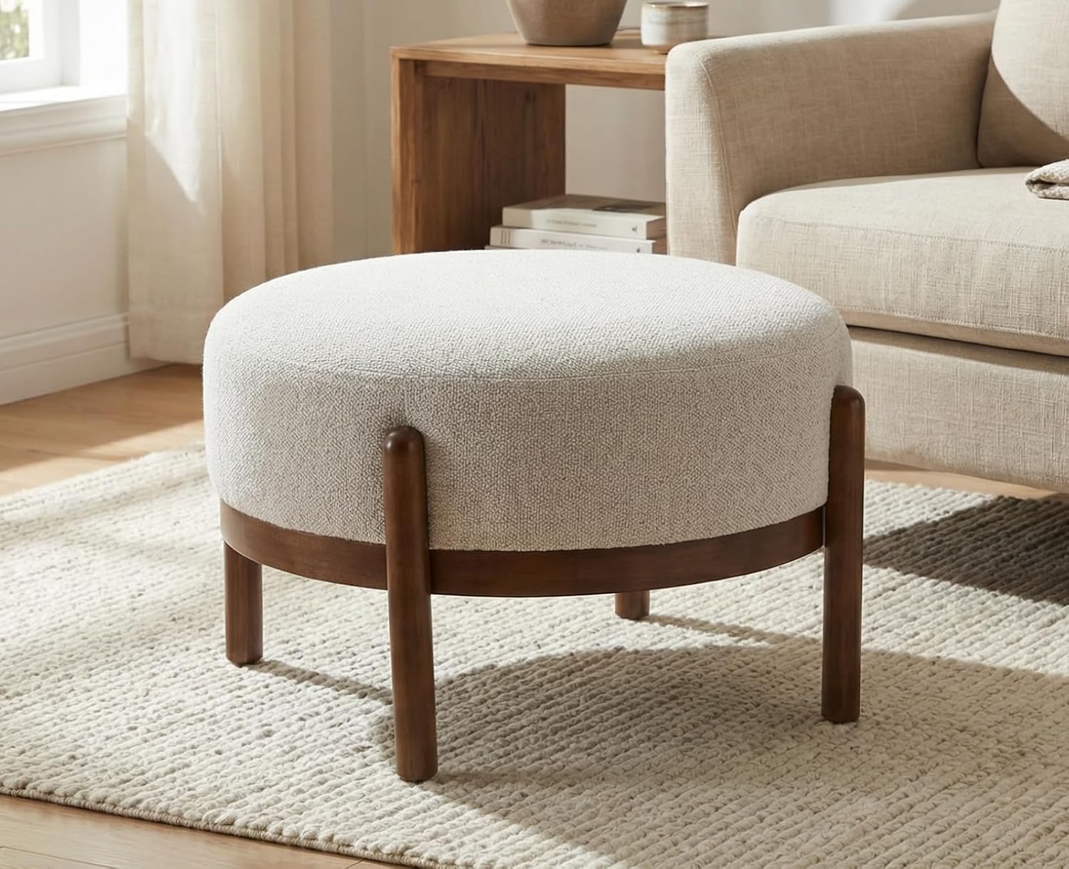Sherpa Fabric Ottoman Bench wi - Outdoor Furniture Wood ulasan dan harga