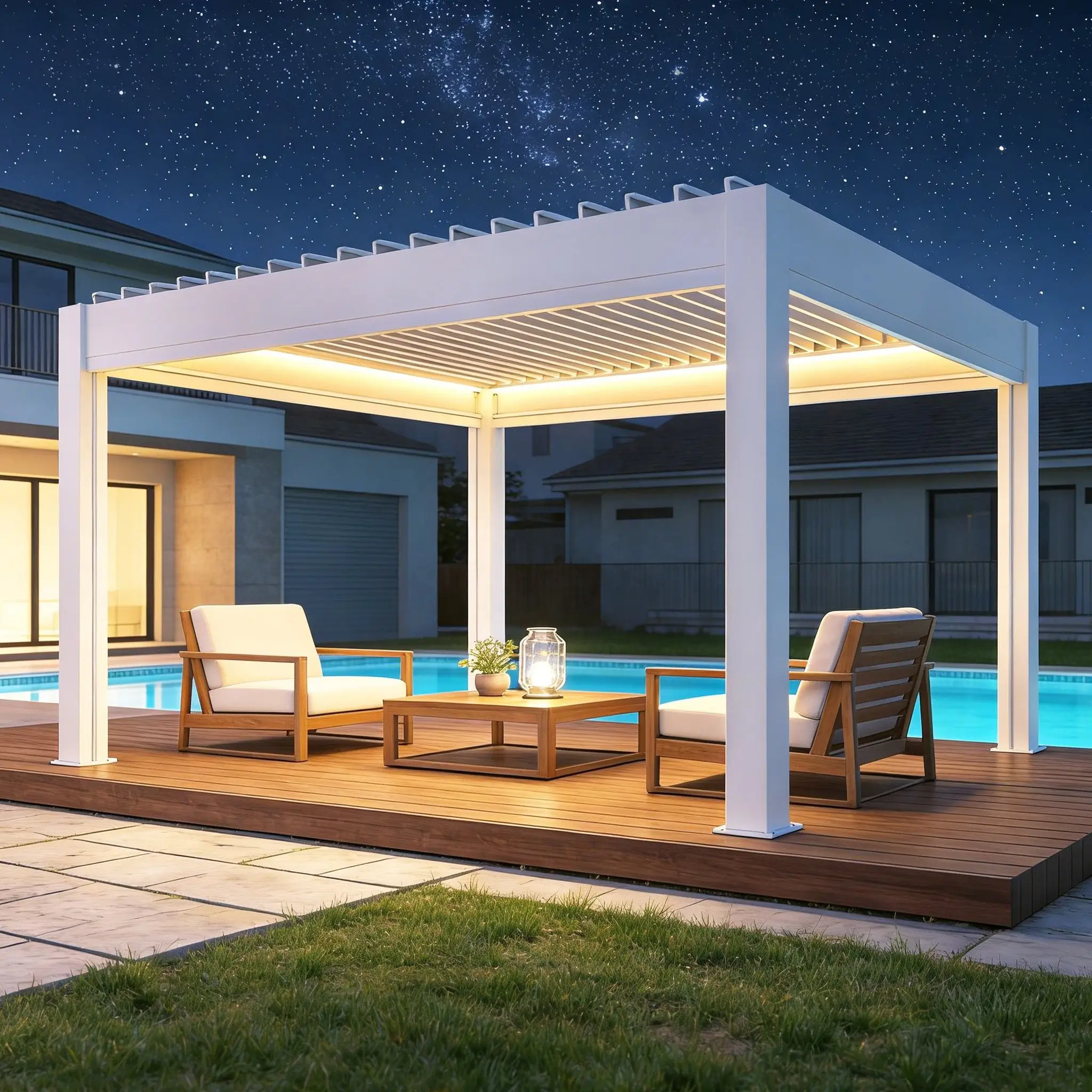 Customized Modern Style Open A - Outdoor Furniture Metal ulasan dan harga