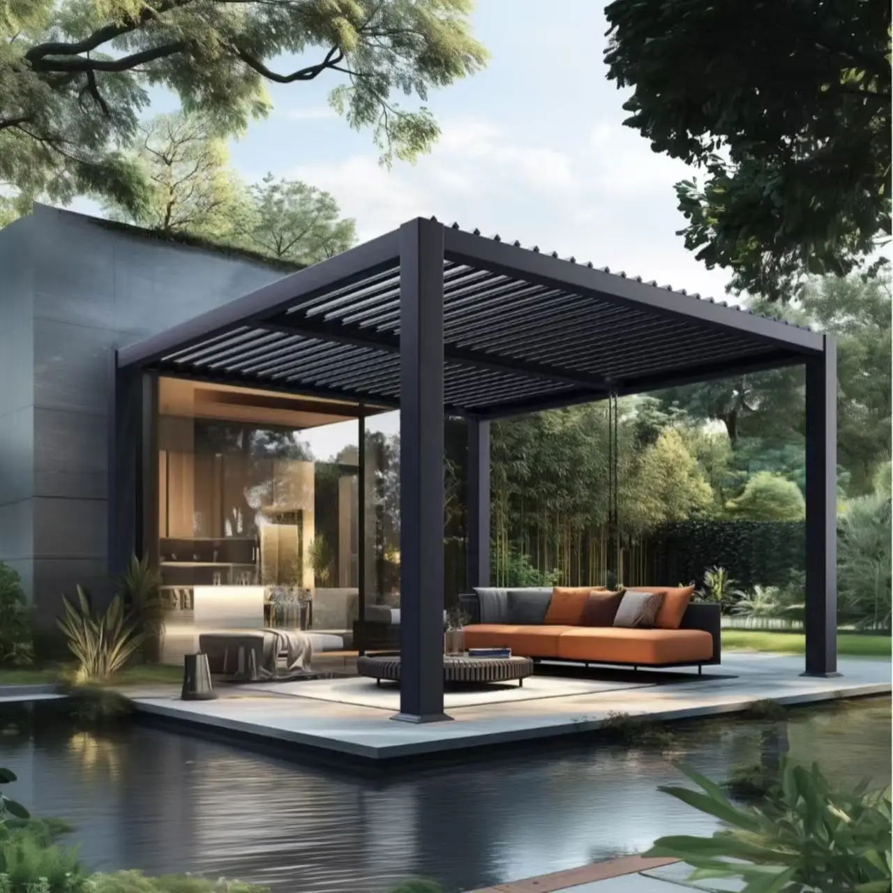 Customized Modern Style Open A - Outdoor Furniture Metal ulasan dan harga