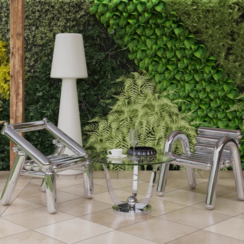 Stainless steel chair light lu - Outdoor Furniture Luxury ulasan dan harga