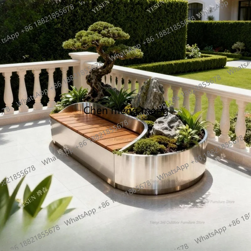 D80 Stainless Steel Flower Box - Outdoor Furniture Metal Chairs ulasan dan harga