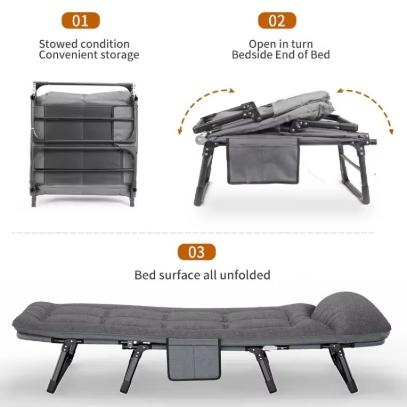 Modern Folding Bed Portable Si - Outdoor Daybed Furniture ulasan dan harga