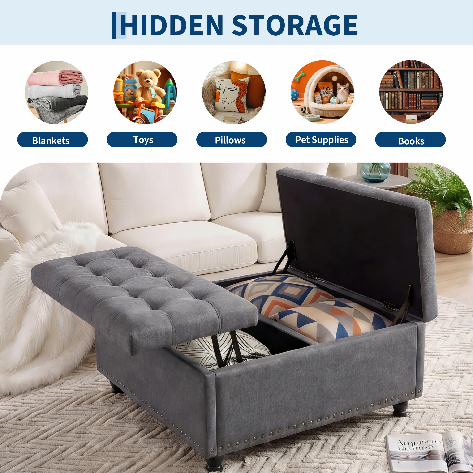 36 Inch Square Lift Top Storag - Outdoor Furniture Wood ulasan dan harga